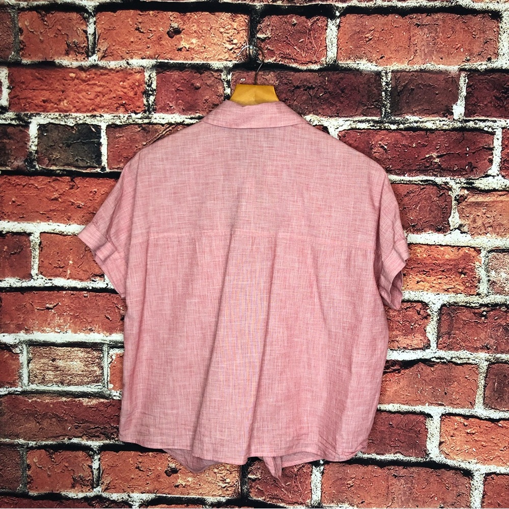 Madewell end on end tie front collared shirt - Picture 6 of 10